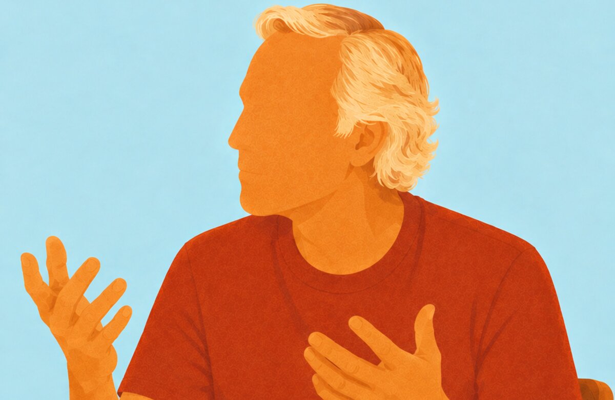 Illustratie van blonde man