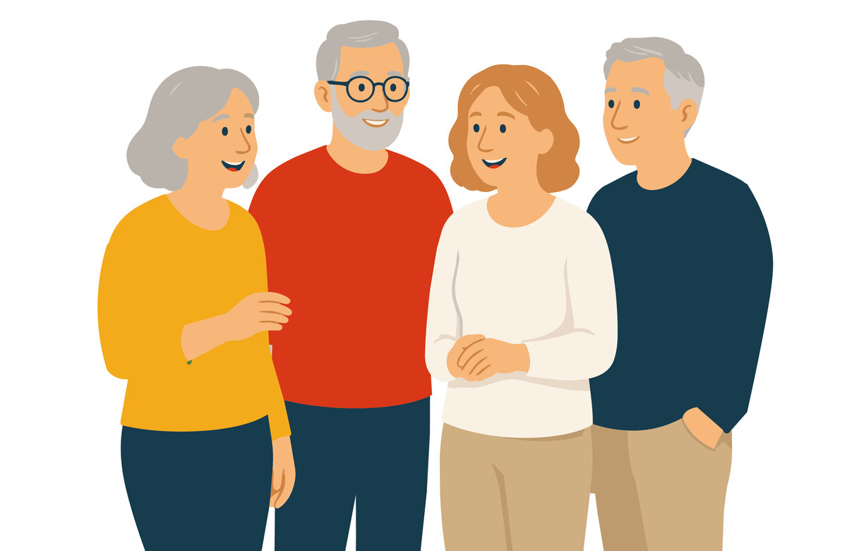 Ouderen illustratie
